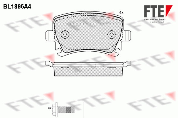 Sada brzdových platničiek kotúčovej brzdy FTE automotive GmbH