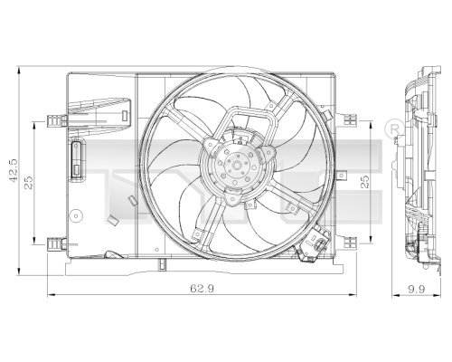 Ventilátor chladenia motora TYC EUROPE B.V.