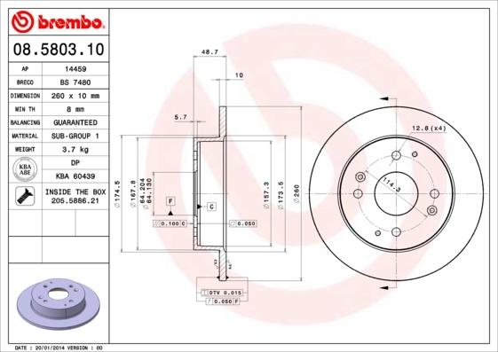 Brzdový kotúč BREMBO