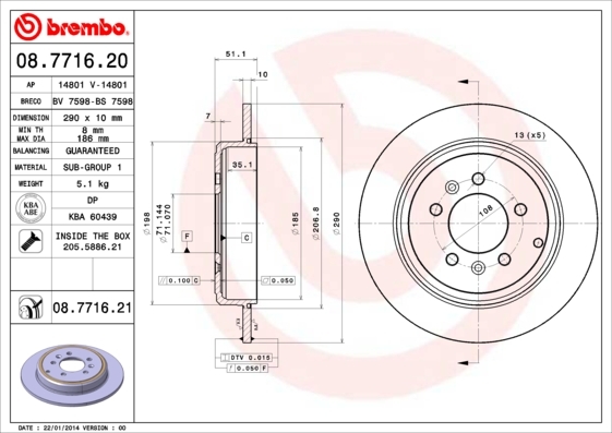 Brzdový kotúč BREMBO