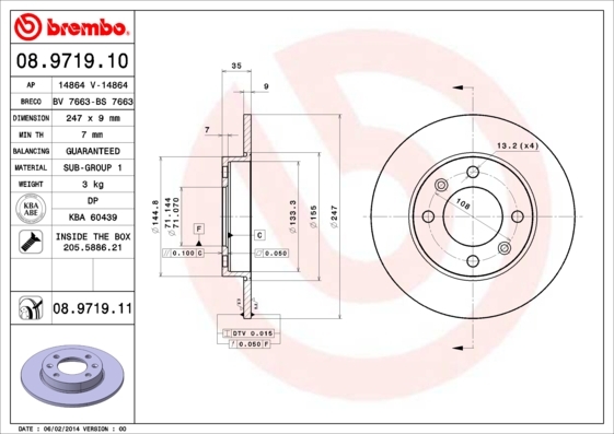 Brzdový kotúč BREMBO