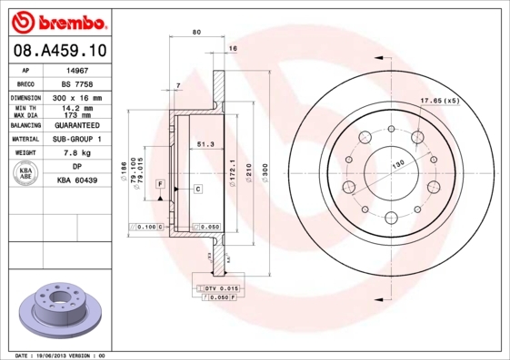 Brzdový kotúč BREMBO