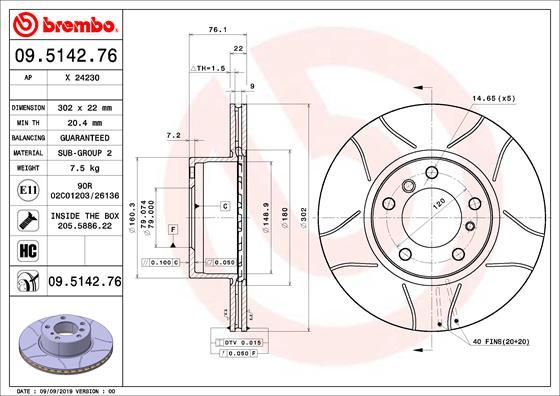 Brzdový kotúč BREMBO