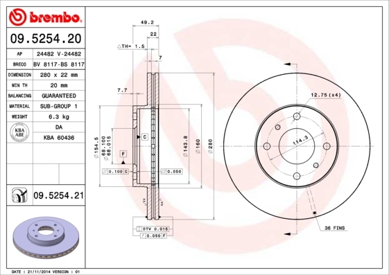 Brzdový kotúč BREMBO