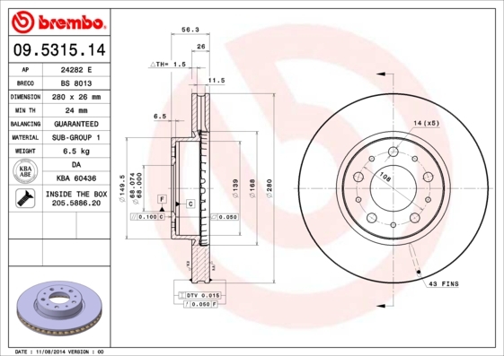 Brzdový kotúč BREMBO