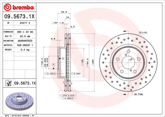 Brzdový kotúč BREMBO