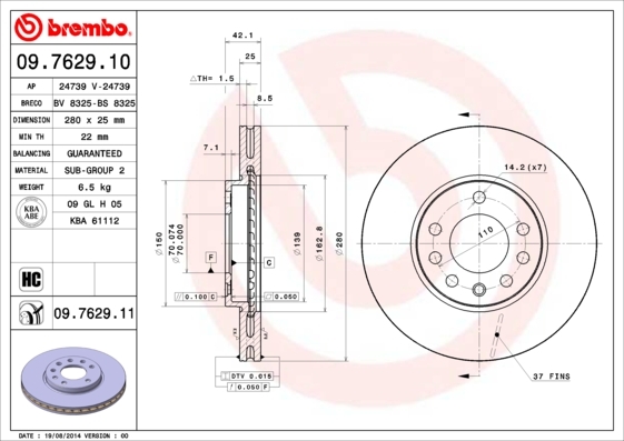 Brzdový kotúč BREMBO