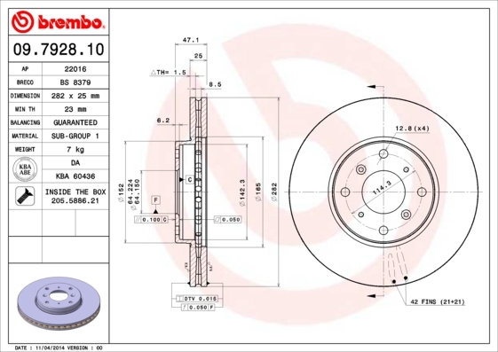 Brzdový kotúč BREMBO