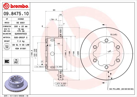 Brzdový kotúč BREMBO