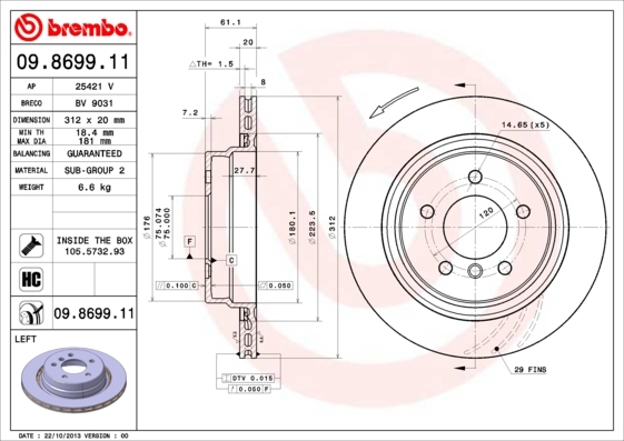 Brzdový kotúč BREMBO