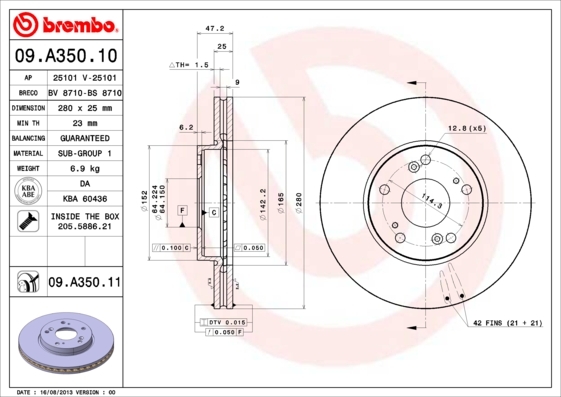 Brzdový kotúč BREMBO