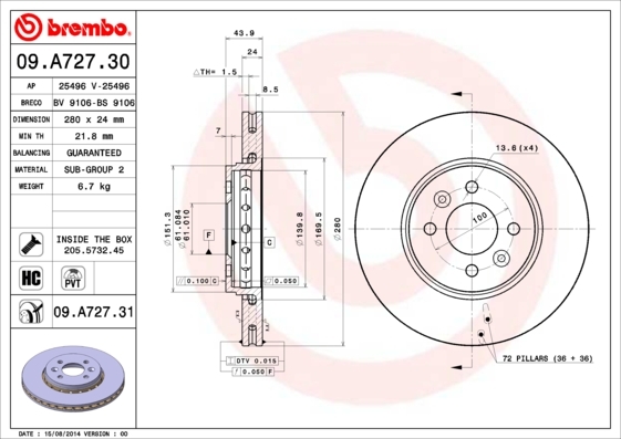 Brzdový kotúč BREMBO