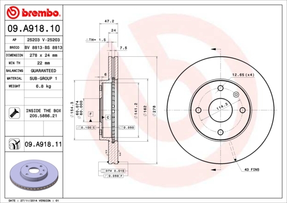 Brzdový kotúč BREMBO