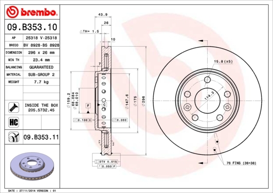 Brzdový kotúč BREMBO