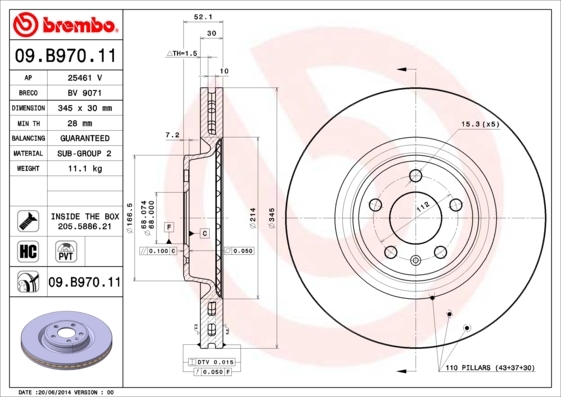 Brzdový kotúč BREMBO