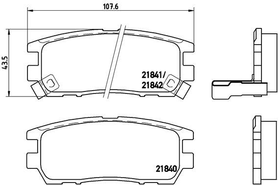 Sada brzdových platničiek kotúčovej brzdy BREMBO