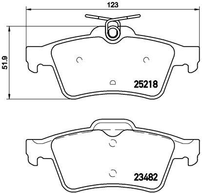 Sada brzdových platničiek kotúčovej brzdy BREMBO