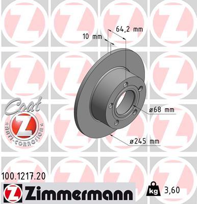 Brzdový kotúč OTTO ZIMMERMANN GMBH