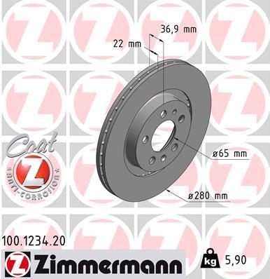 Brzdový kotúč OTTO ZIMMERMANN GMBH