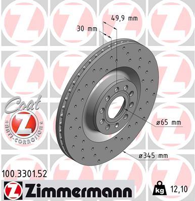 Brzdový kotúč OTTO ZIMMERMANN GMBH