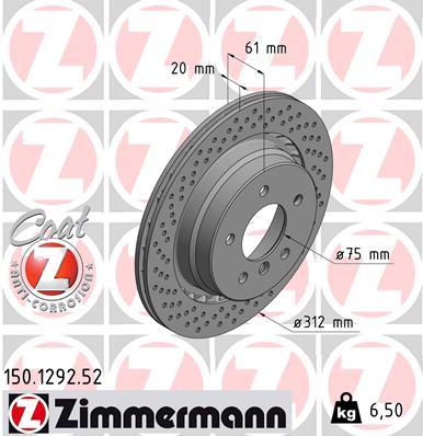 Brzdový kotúč OTTO ZIMMERMANN GMBH