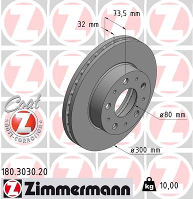 Brzdový kotúč OTTO ZIMMERMANN GMBH