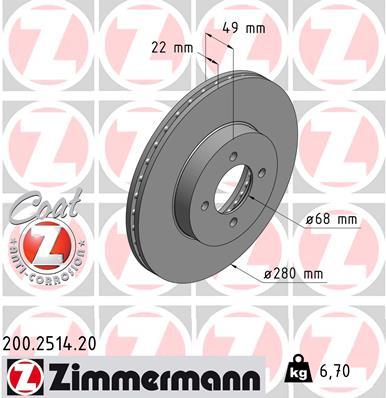 Brzdový kotúč OTTO ZIMMERMANN GMBH