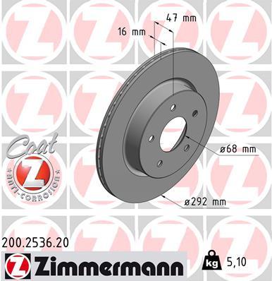 Brzdový kotúč OTTO ZIMMERMANN GMBH