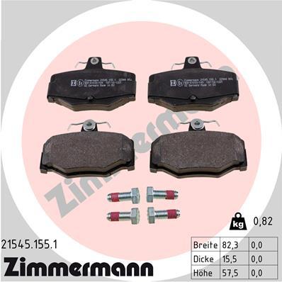 Sada brzdových platničiek kotúčovej brzdy OTTO ZIMMERMANN GMBH