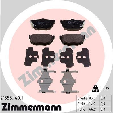 Sada brzdových platničiek kotúčovej brzdy OTTO ZIMMERMANN GMBH