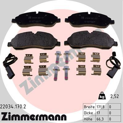 Sada brzdových platničiek kotúčovej brzdy OTTO ZIMMERMANN GMBH