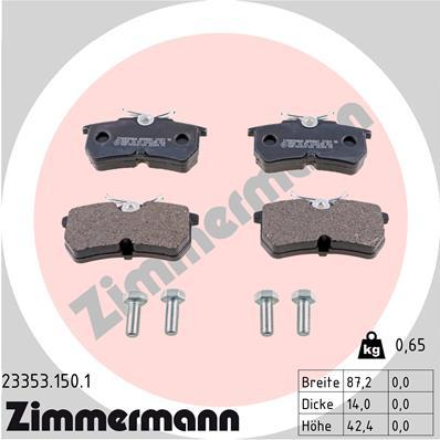 Sada brzdových platničiek kotúčovej brzdy OTTO ZIMMERMANN GMBH