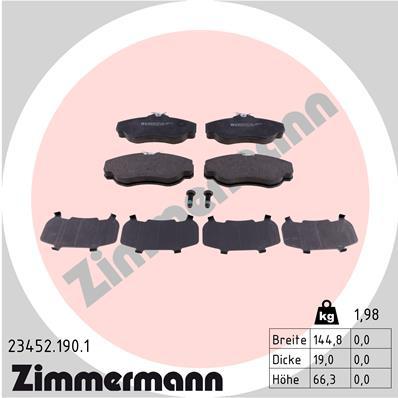 Sada brzdových platničiek kotúčovej brzdy OTTO ZIMMERMANN GMBH