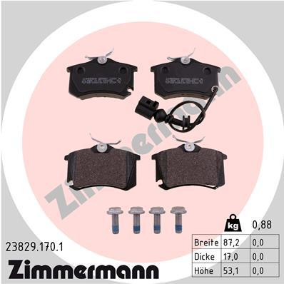 Sada brzdových platničiek kotúčovej brzdy OTTO ZIMMERMANN GMBH