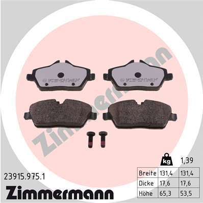 Sada brzdových platničiek kotúčovej brzdy OTTO ZIMMERMANN GMBH