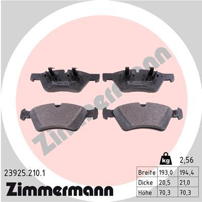 Sada brzdových platničiek kotúčovej brzdy OTTO ZIMMERMANN GMBH