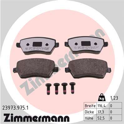 Sada brzdových platničiek kotúčovej brzdy OTTO ZIMMERMANN GMBH