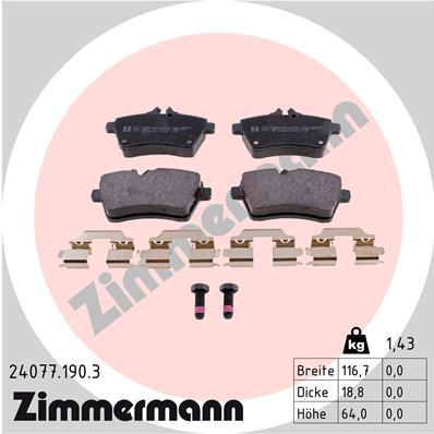 Sada brzdových platničiek kotúčovej brzdy OTTO ZIMMERMANN GMBH