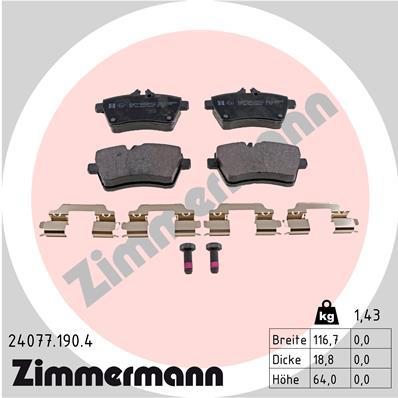 Sada brzdových platničiek kotúčovej brzdy OTTO ZIMMERMANN GMBH