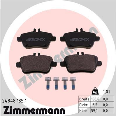 Sada brzdových platničiek kotúčovej brzdy OTTO ZIMMERMANN GMBH