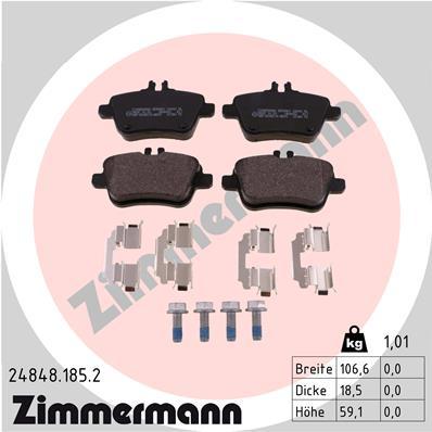 Sada brzdových platničiek kotúčovej brzdy OTTO ZIMMERMANN GMBH