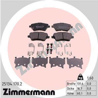 Sada brzdových platničiek kotúčovej brzdy OTTO ZIMMERMANN GMBH