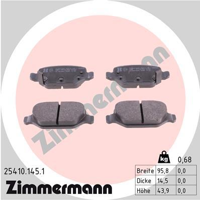 Sada brzdových platničiek kotúčovej brzdy OTTO ZIMMERMANN GMBH