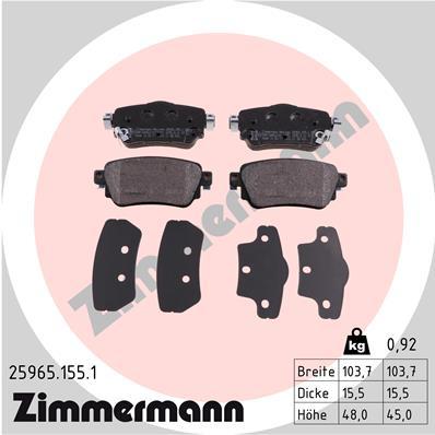 Sada brzdových platničiek kotúčovej brzdy OTTO ZIMMERMANN GMBH