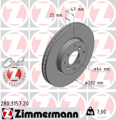 Brzdový kotúč OTTO ZIMMERMANN GMBH