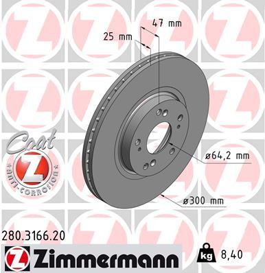 Brzdový kotúč OTTO ZIMMERMANN GMBH