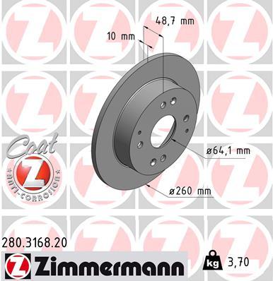 Brzdový kotúč OTTO ZIMMERMANN GMBH