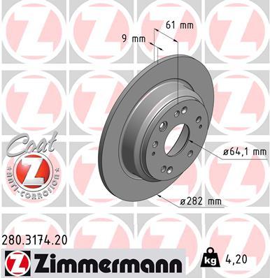 Brzdový kotúč OTTO ZIMMERMANN GMBH