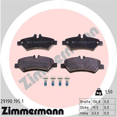 Sada brzdových platničiek kotúčovej brzdy OTTO ZIMMERMANN GMBH