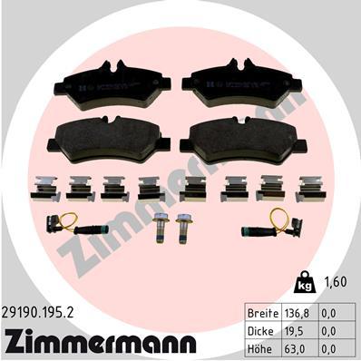 Sada brzdových platničiek kotúčovej brzdy OTTO ZIMMERMANN GMBH